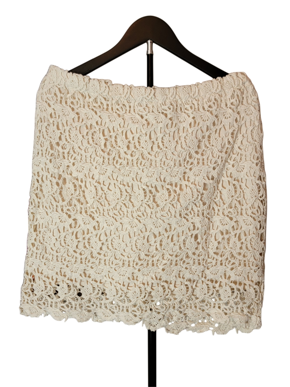 Kenar Cream Crochet Mini Skirt - Size Large - Great Condition